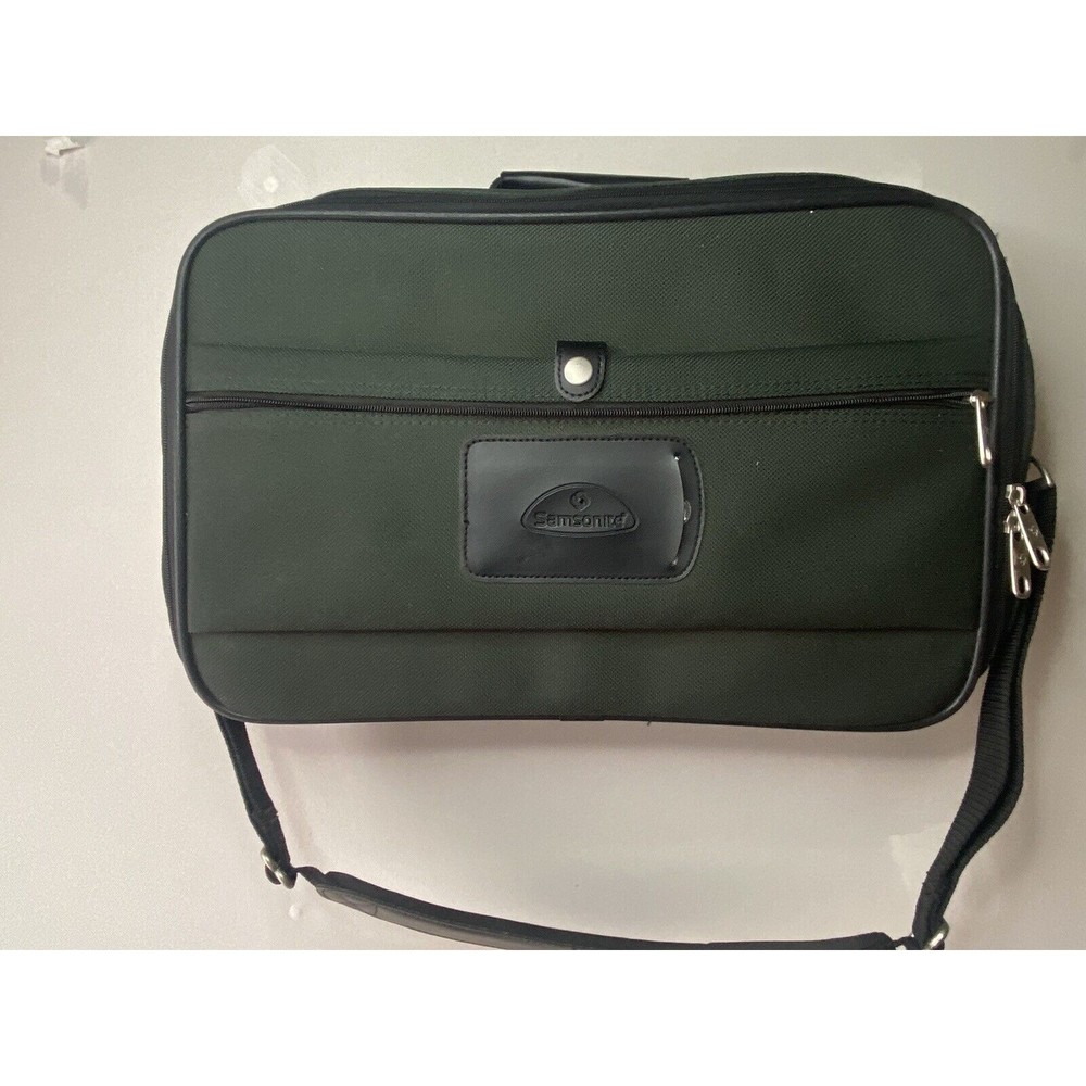 Samsonite Carry on Bag 16" x 10" Green Luggage Plane Overnight Travel Suitcase